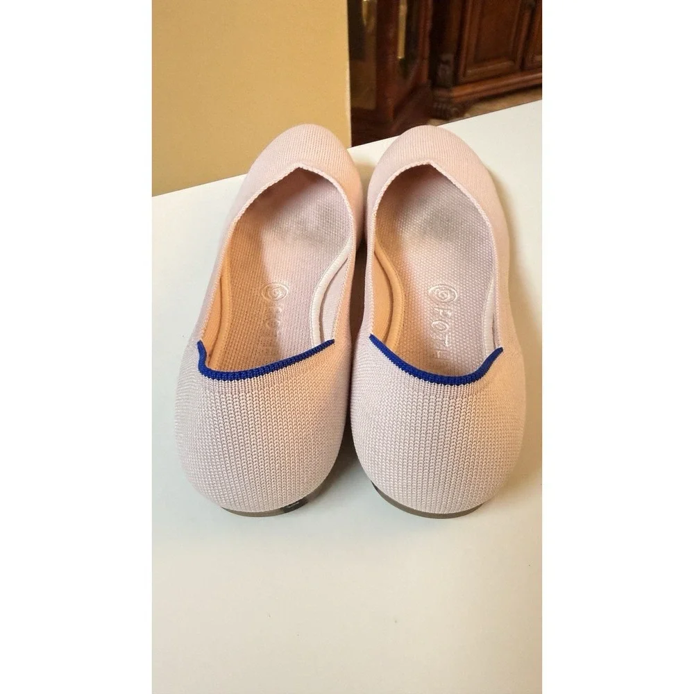 Rothy's The Flat Petal Pink Knit Ballet Flats Round Toe Shoes Womens Size 9